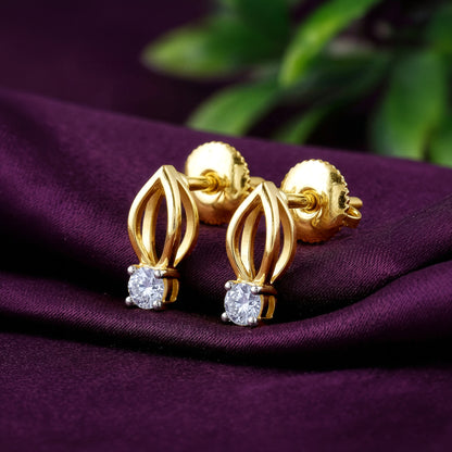 Gold Classic Drip Lab Grown Diamond Studs