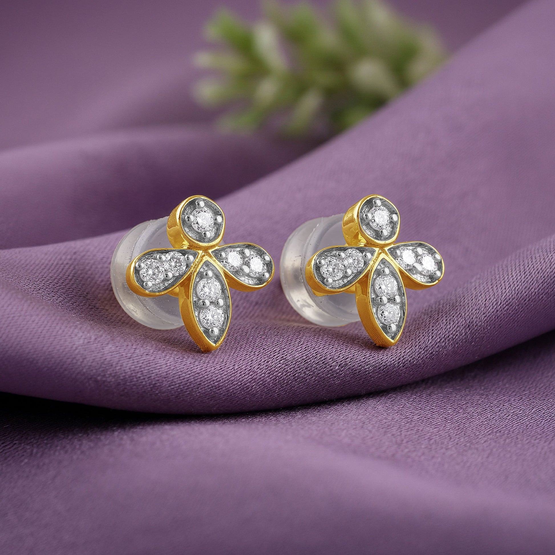 Gold Luna Spark Lab Grown Diamond Earrings