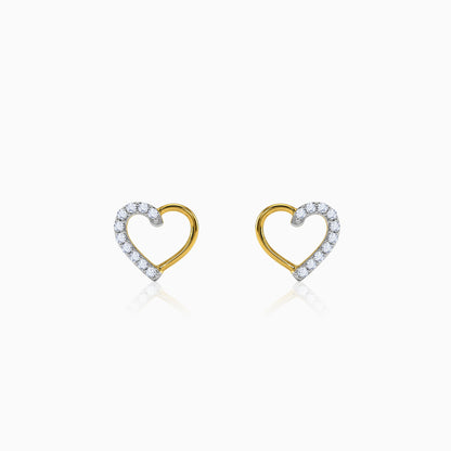 Gold Luminous Hearts Lab Grown Diamond Earrings