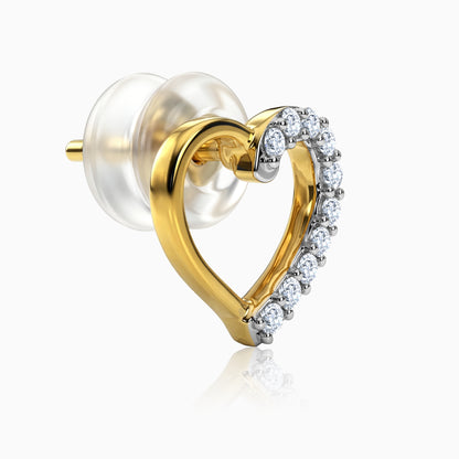 Gold Luminous Hearts Lab Grown Diamond Earrings