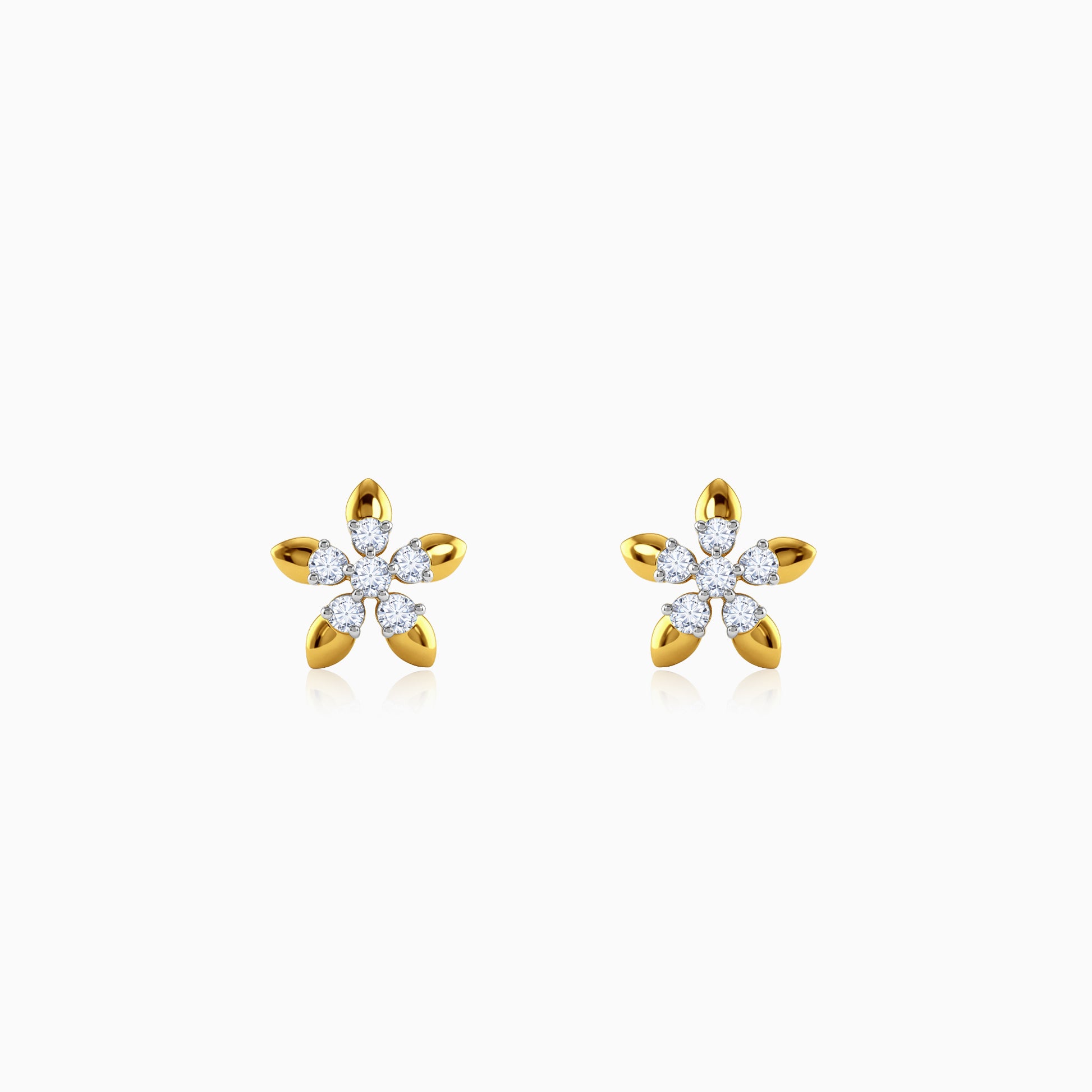 Gold Comet Busters Lab Grown Diamond Earrings