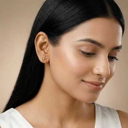 Gold Primorse Lab Grown Diamond Earrings