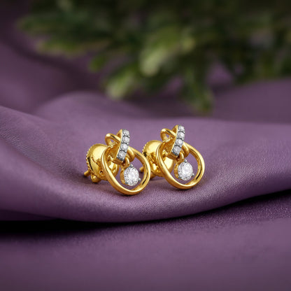 Gold Borealis Lab grown Diamond Earrings