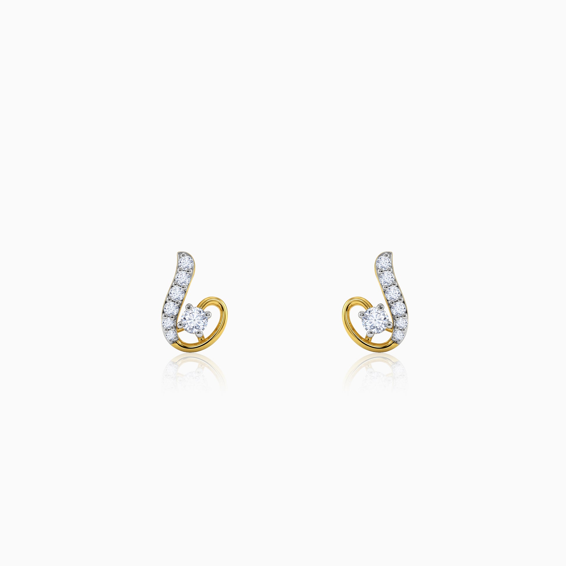 Gold Cute Shine Lab Grown Diamond Earrings