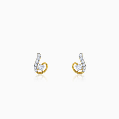 Gold Cute Shine Lab Grown Diamond Earrings