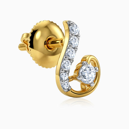Gold Cute Shine Lab Grown Diamond Earrings