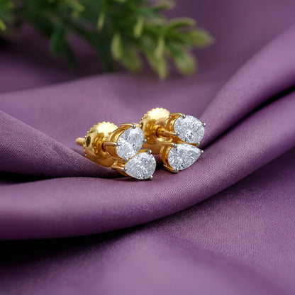 Gold Poised Glow Lab Grown Diamond Earrings