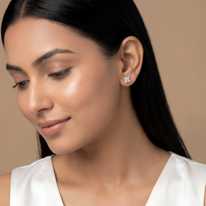 Gold Fresh Bloom Lab Grown Diamond Earrings