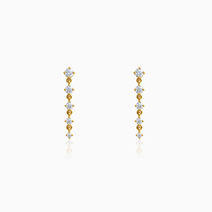 Anushka Sharma Gold Falling Light Lab Grown Diamond Earrings