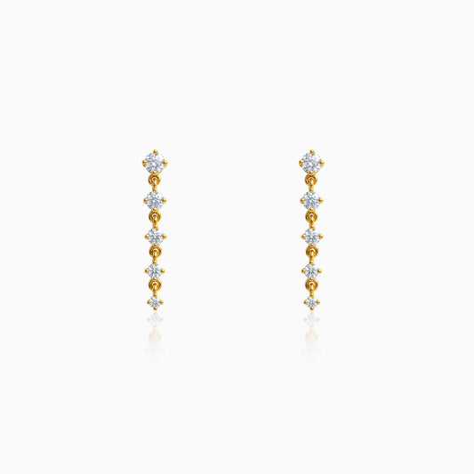Anushka Sharma Gold Falling Light Lab Grown Diamond Earrings