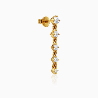 Anushka Sharma Gold Falling Light Lab Grown Diamond Earrings