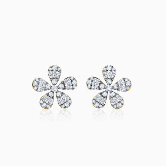 Anushka Sharma Gold Bloom Bold Lab Grown Diamond Earrings