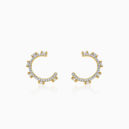 Anushka Sharma Gold Crystal Orbit Lab Grown Diamond Earrings