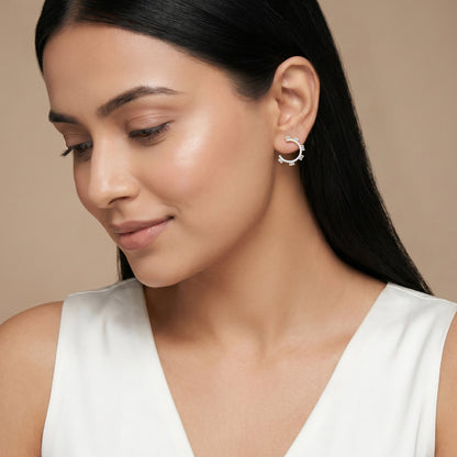 Anushka Sharma Gold Crystal Orbit Lab Grown Diamond Earrings