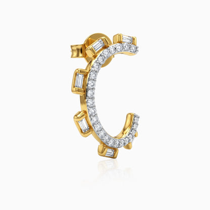 Anushka Sharma Gold Crystal Orbit Lab Grown Diamond Earrings