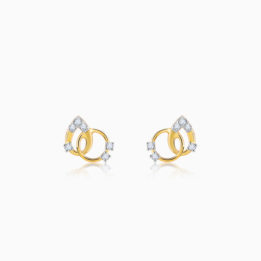 Lab_grown_diamond_Gold_Petioles_Diamond_Studs