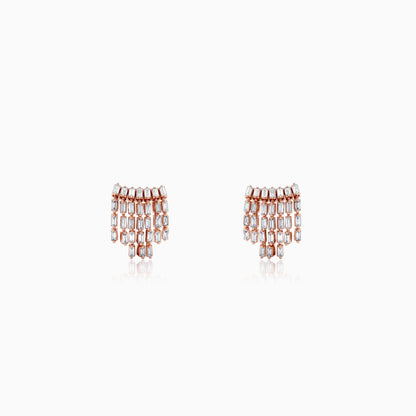 Anushka Sharma Rose Gold Velvet Cascade Lab Grown Diamond Earrings