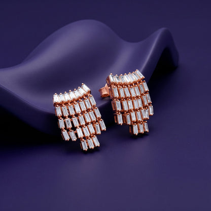 Anushka Sharma Rose Gold Velvet Cascade Lab Grown Diamond Earrings
