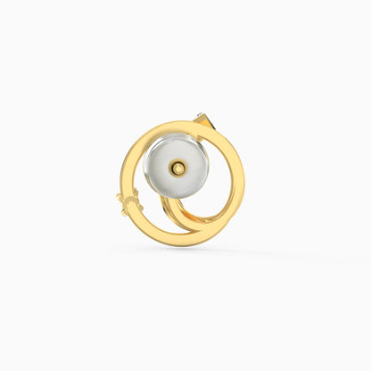 Gold Orb Diamond Earrings