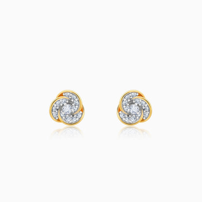 Gold Flora Diamond Earrings
