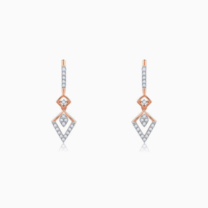 Rose Gold Swanky Diamond Earrings