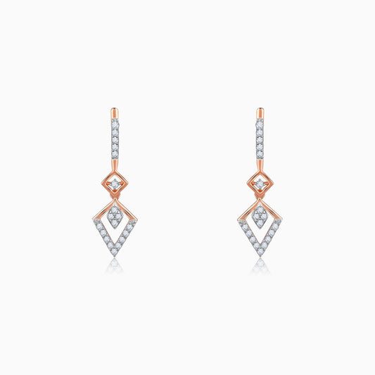 Rose Gold Swanky Diamond Earrings