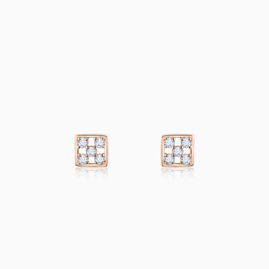 Rose Gold Blissful Moments Diamond Studs