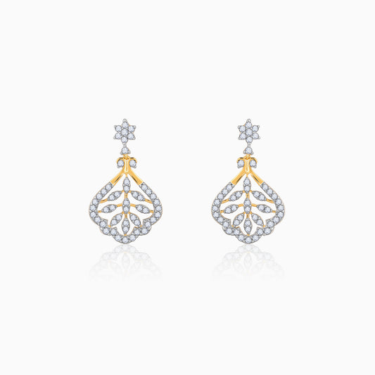 Gold Secret Garden Diamond Earrings