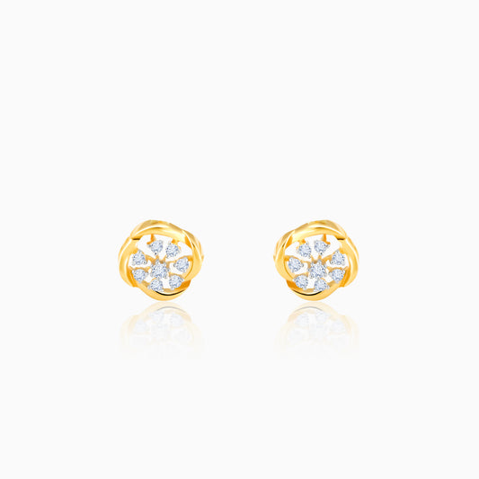 Gold Beauty In Nature Lab Grown Diamond Earrings