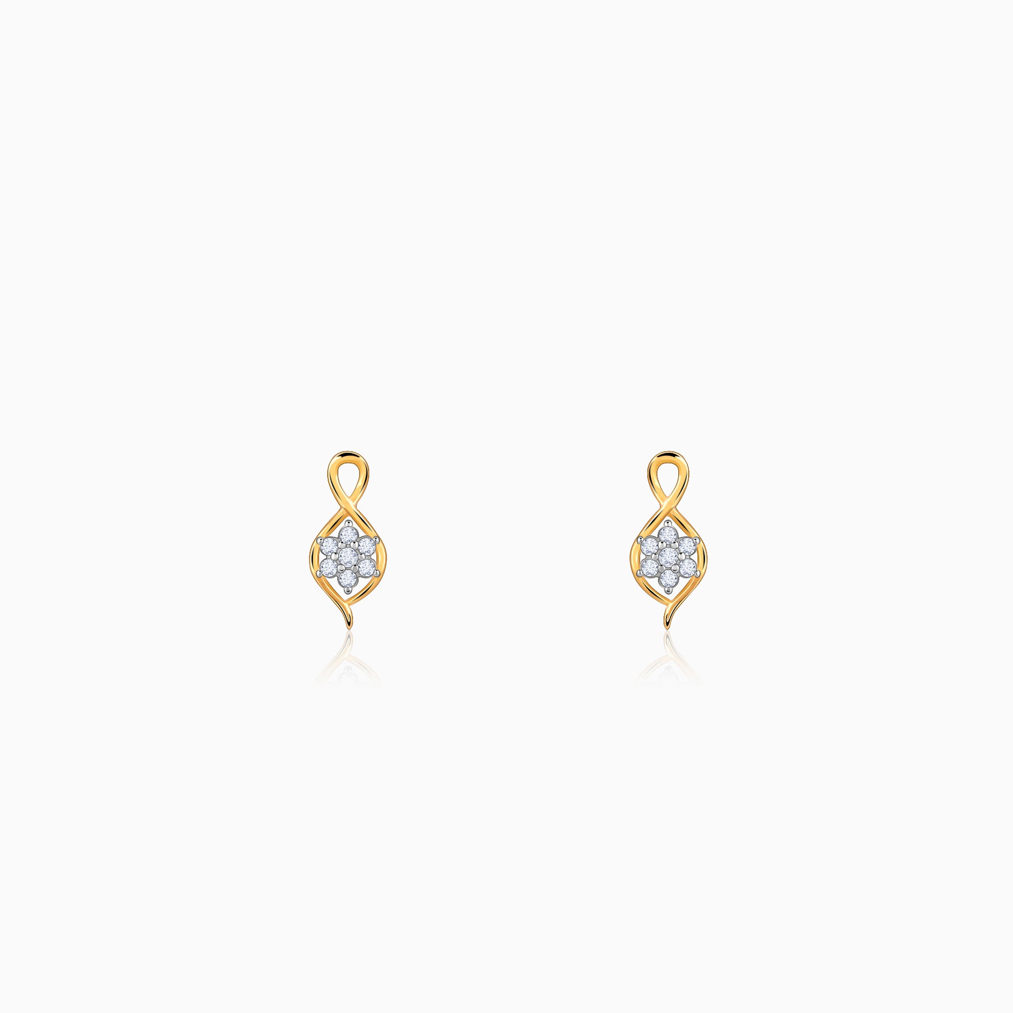 Anushka Sharma Gold Pure Flora Diamond Earrings