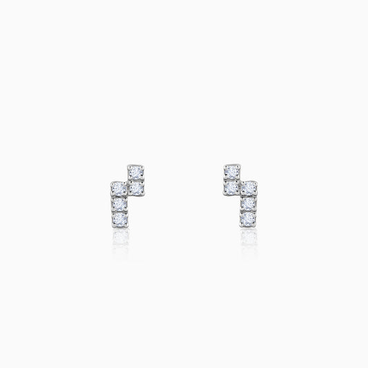Gold Bolt Lab Grown Diamond Earrings