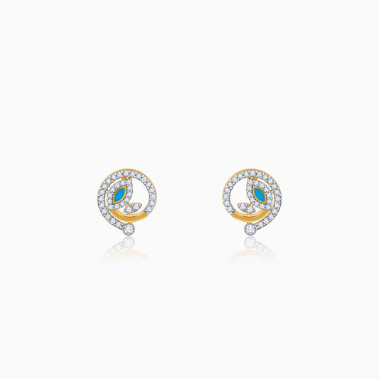 Gold Sparkling Netra Diamond Studs - gold earrings for women