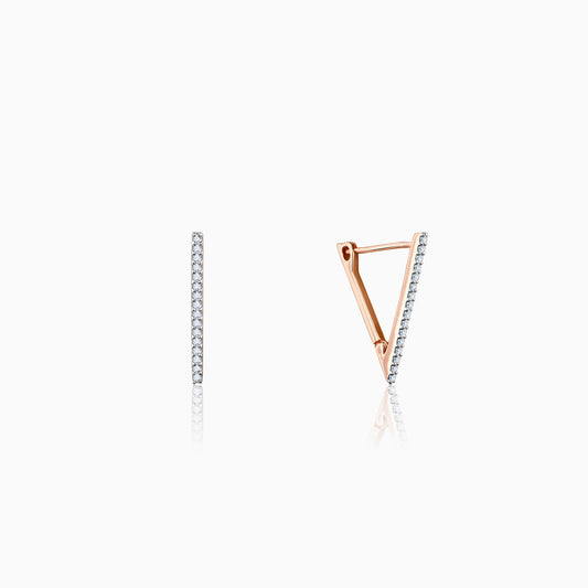 Rose Gold Trinity Lab Grown Diamond Studs