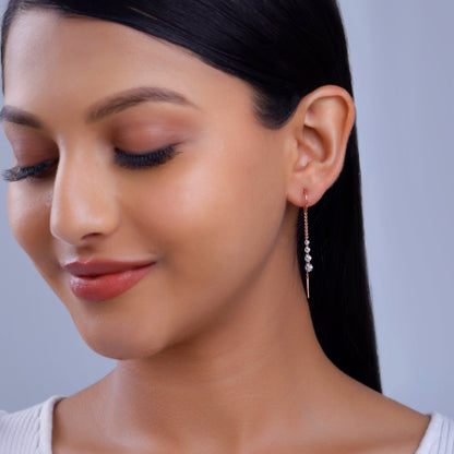 Rose Gold Kiran Sui Dhaaga Lab Grown Diamond Earrings