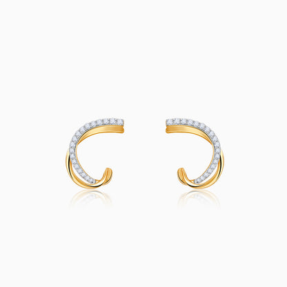 Gold Diana J-hoop Lab Grown Diamond Earrings