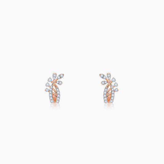 Rose Gold Juno J-hoop Lab Grown Diamond Earrings