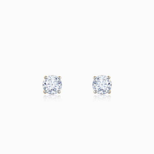 Anushka Sharma Gold Dot Bling Lab Grown Diamond Earrings