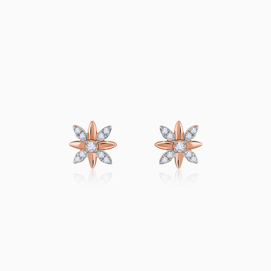Anushka Sharma Rose Gold Lily Lab Grown Diamond Stud Earrings