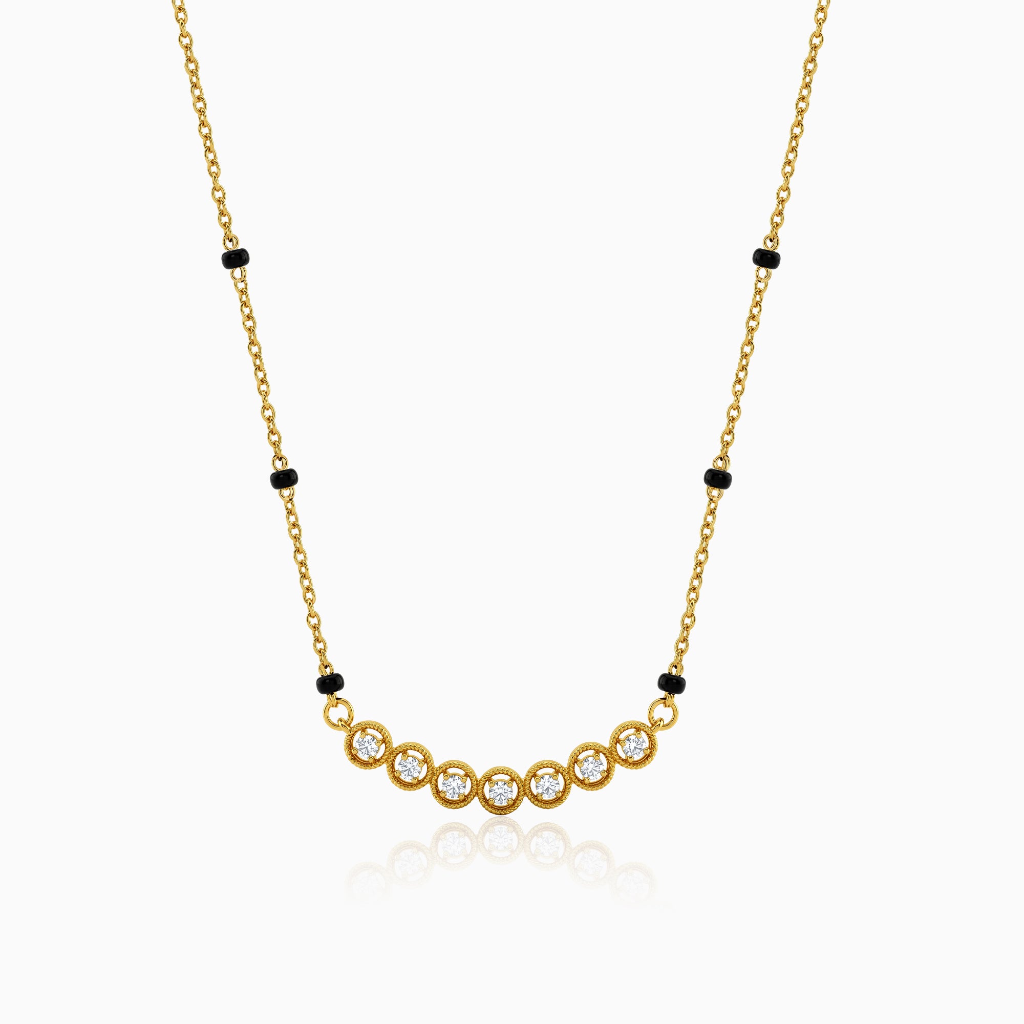 Gold Porvika Lab Grown Diamond Mangalsutra