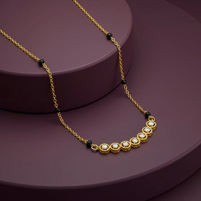 Gold Porvika Lab Grown Diamond Mangalsutra