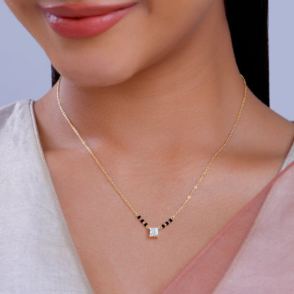 Anushka Sharma Gold Premala Solitaire Lab Grown Diamond Mangalsutra