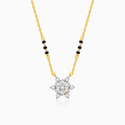 Gold Shubh Lagn Lab Grown Diamond Mangalsutra