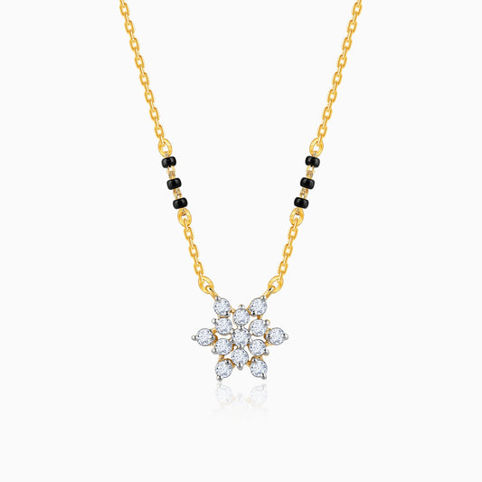 Gold Shubh Lagn Lab Grown Diamond Mangalsutra