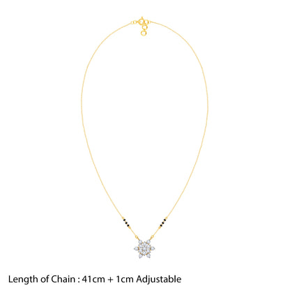 Gold Shubh Lagn Lab Grown Diamond Mangalsutra