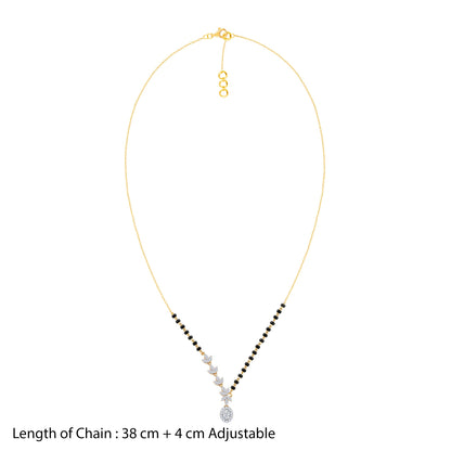 Gold Rhea Solitaire Diamond Mangalsutra