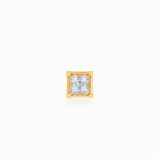 Gold Sharp Shine Lab Grown Diamond Nosepin