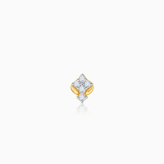 Gold Glow Vine Lab Grown Diamond Nosepin