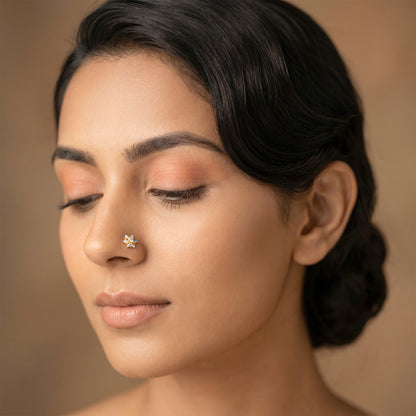 Gold Starlet Glint Lab Grown Diamond Nose Pin