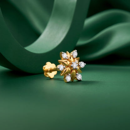 Gold Starlet Glint Lab Grown Diamond Nose Pin