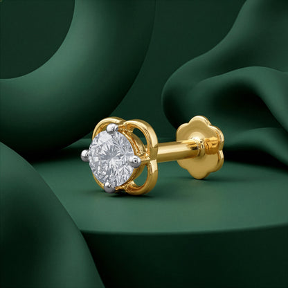 Gold Bloom Luxe Lab Grown Diamond Nose Pin